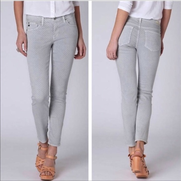 Ag Adriano Goldschmied Denim - AG the Stevie ankle polka dot pants Anthropologie